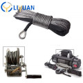 Synthetic electric winch rope for car